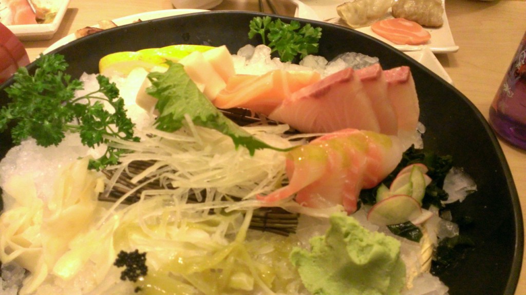 Sashimi plate ... or what's left of it