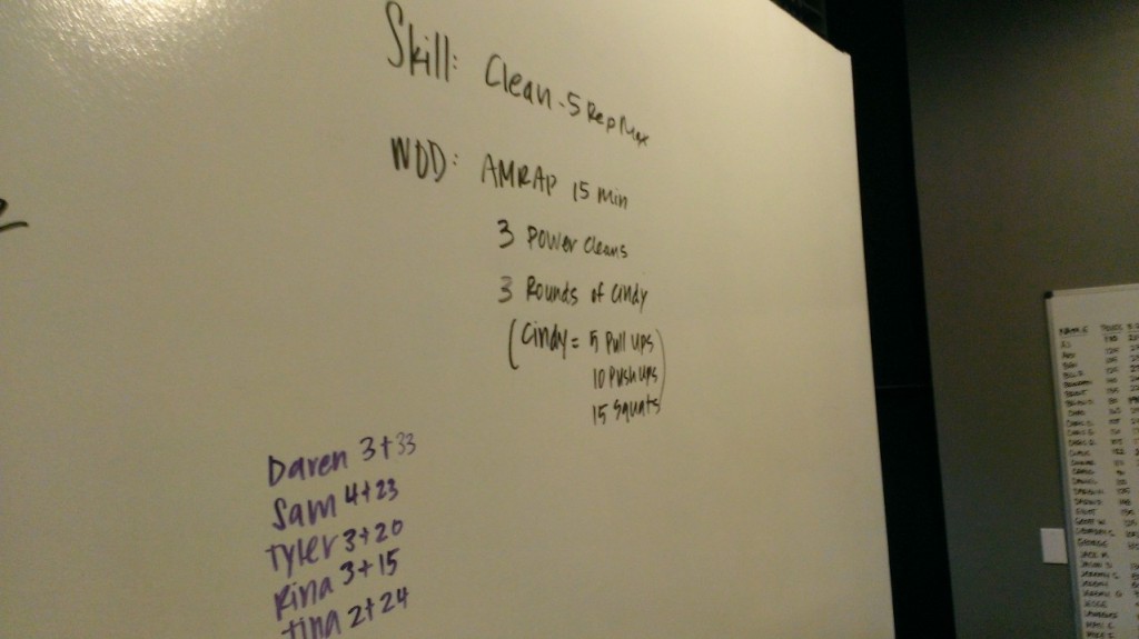 Look at my time. I'm much slower than the others. Working on form for my pull ups. Yeah, that's what it was.