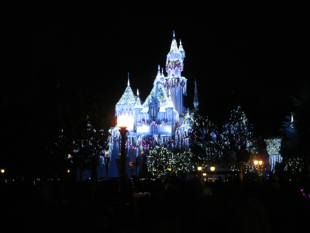 Fantasyland at night