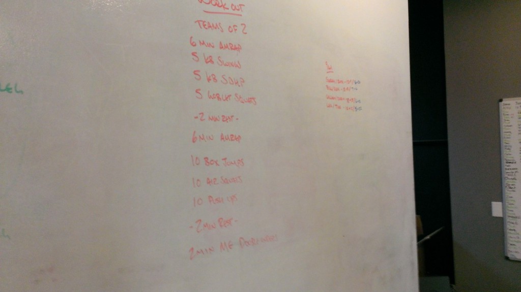 That doesn't say kettlebell soup. It's short for sumo deadlift high pull. File this under "looks harmless but it's not"