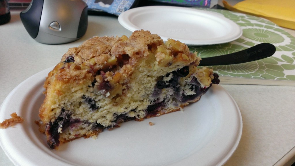 Blueberry coffee cake
