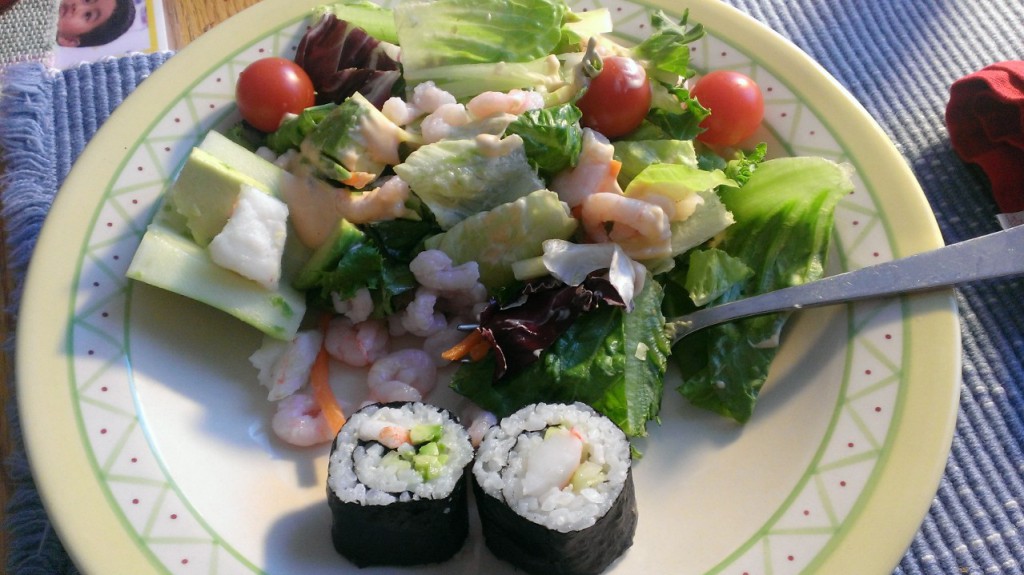 sushi-salad supper